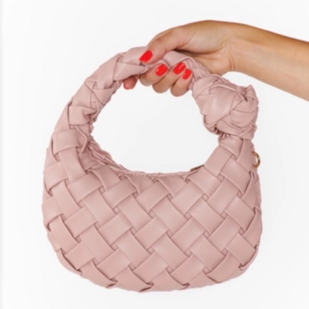 Show Me Your Mumu Pink Weaved Purse Bag